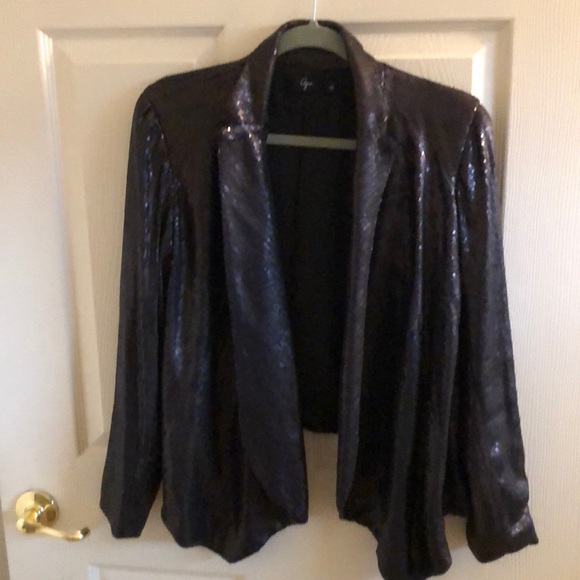 Aqua Black Sequined blazer. 👌🏻 for the holidays - Picture 1 of 3